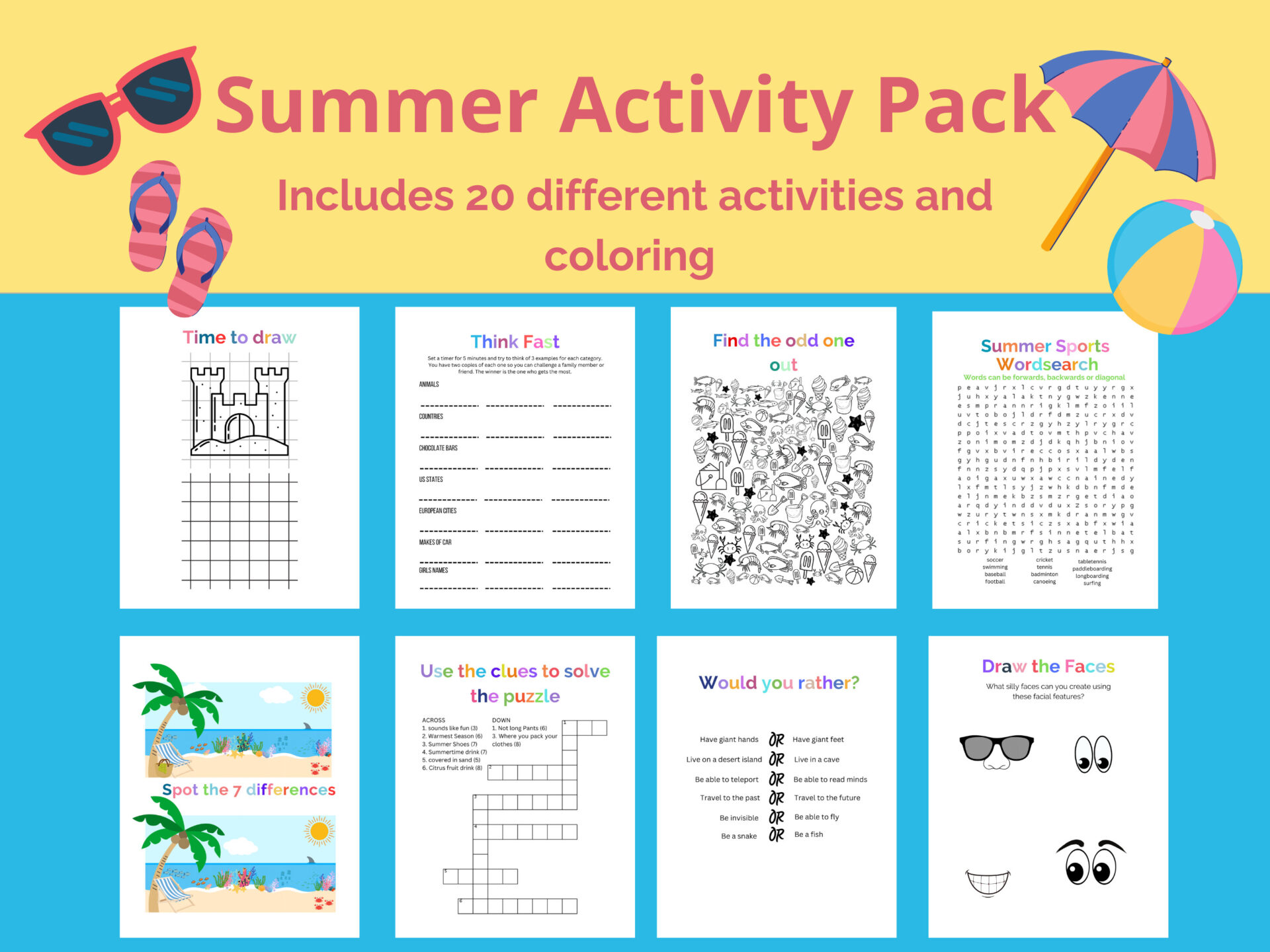 Summer activity pack